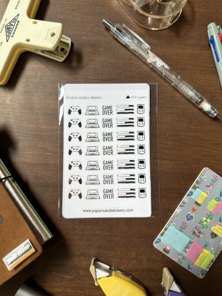 Gaming Foiled Sticker Sheets