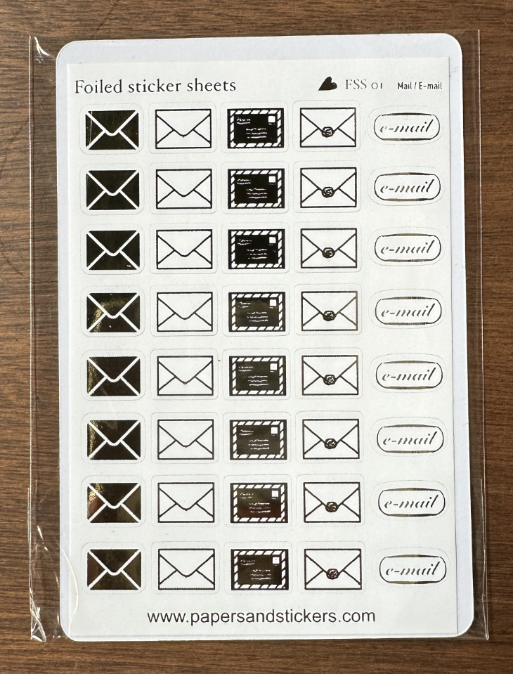Email Foiled Sticker Sheets