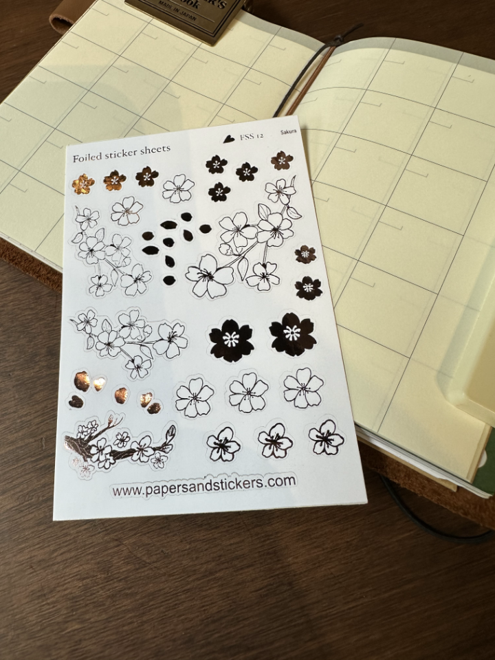 Sakura Foiled Sticker Sheet