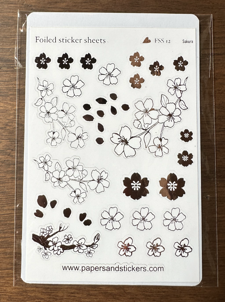 Sakura Foiled Sticker Sheet