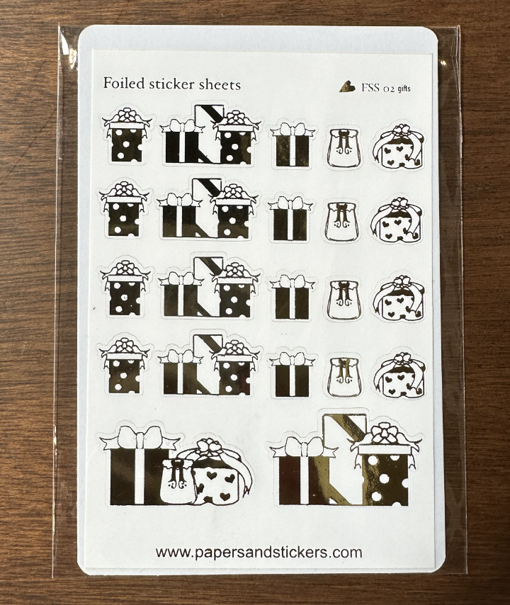 Gifts Foiled Sticker Sheets