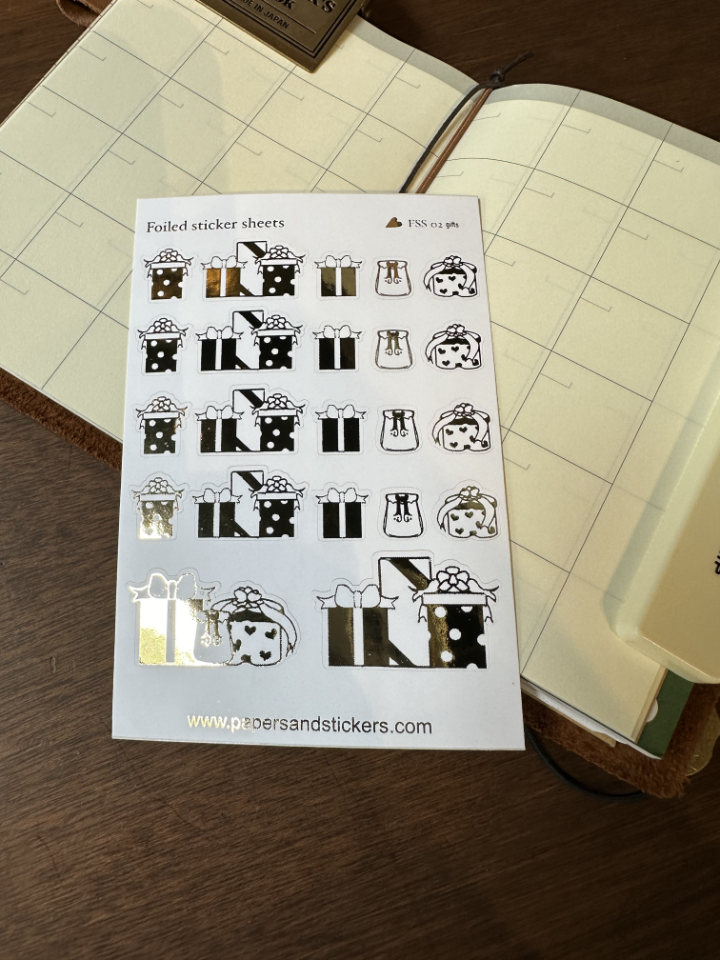 Gifts Foiled Sticker Sheets