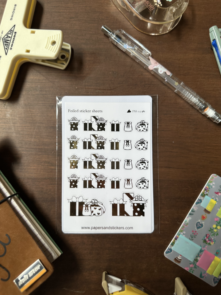 Gifts Foiled Sticker Sheets