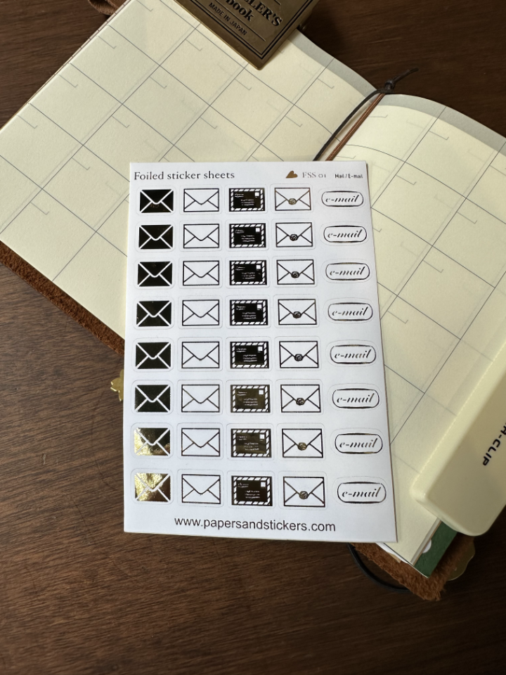 Email Foiled Sticker Sheets