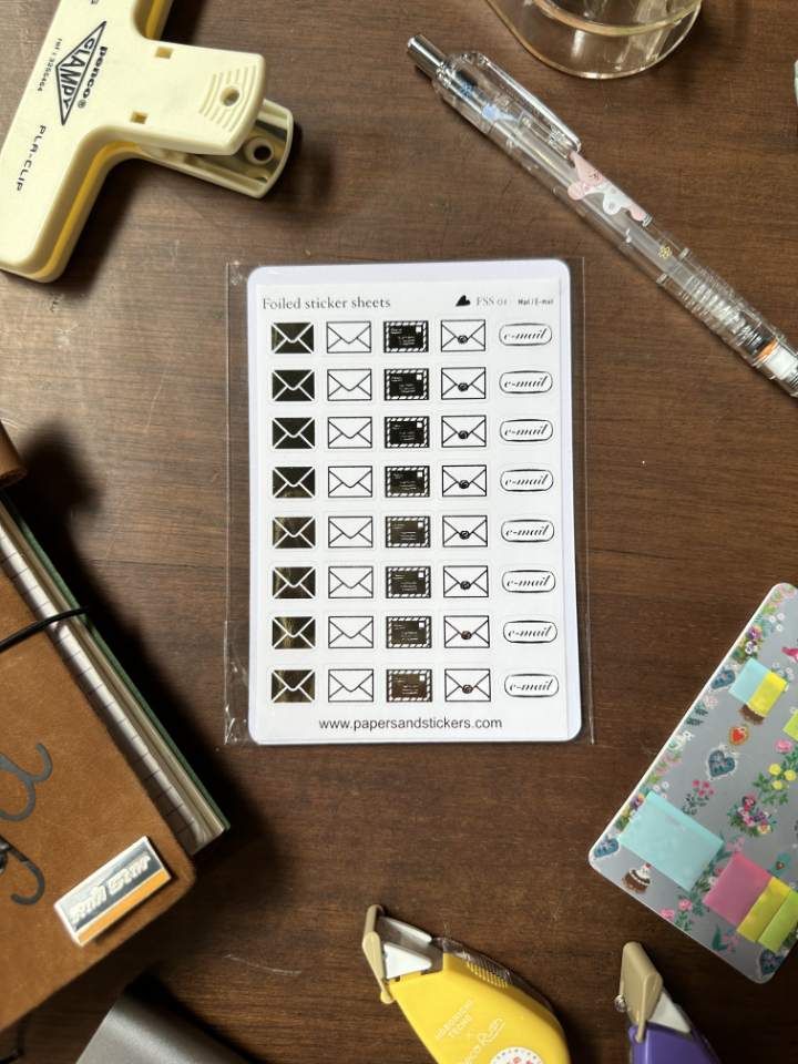 Email Foiled Sticker Sheets