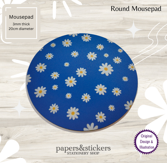 Mouse Pad Indigo & Daisy Dream - MPID (Round)