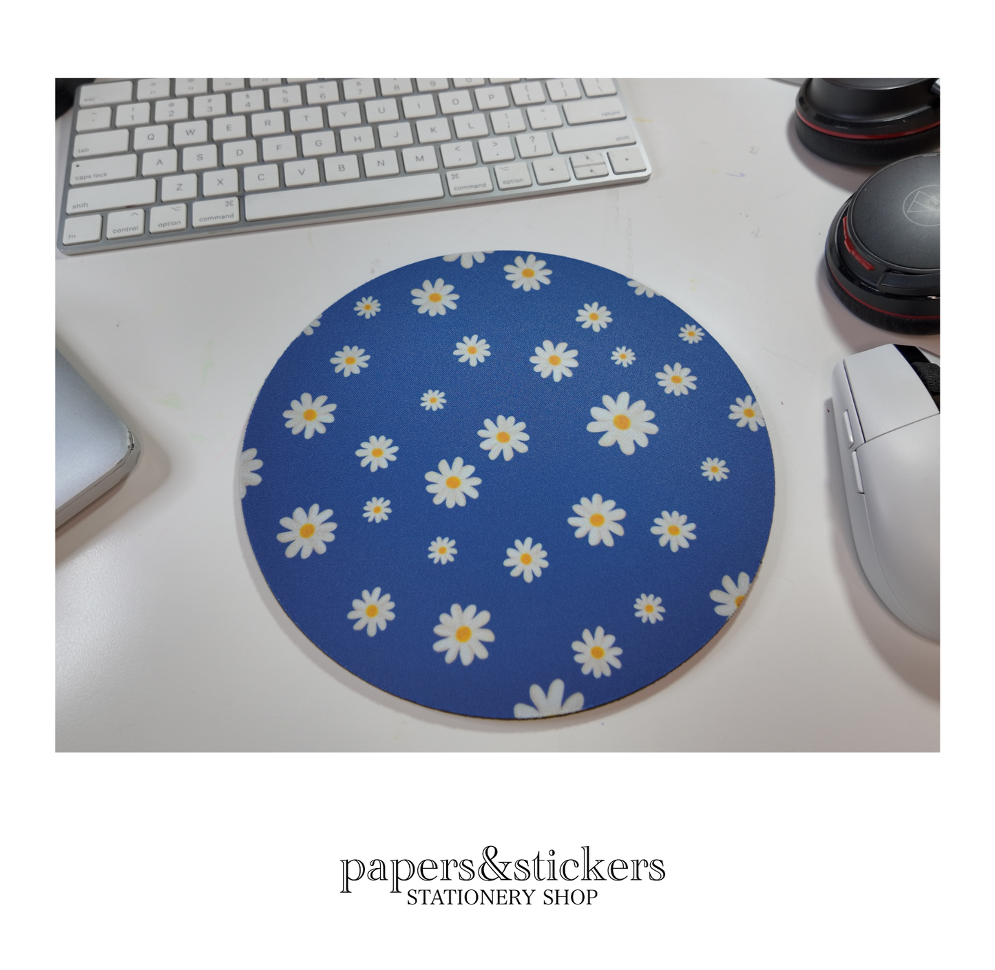 Mouse Pad Indigo & Daisy Dream - MPID (Round)