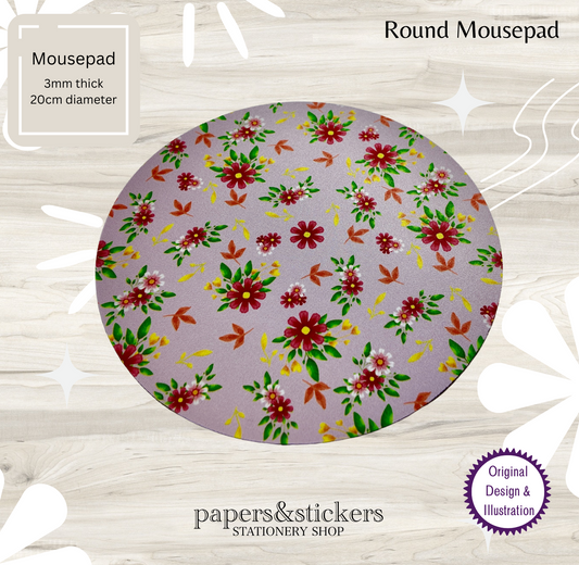 Mouse Pad Floral - MPFL (Round)