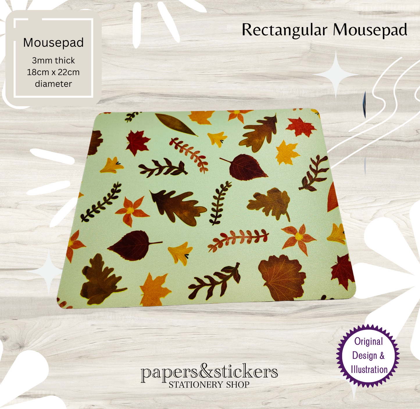 Mouse Pad Autumn Leaves - MPAL (Rectangular)