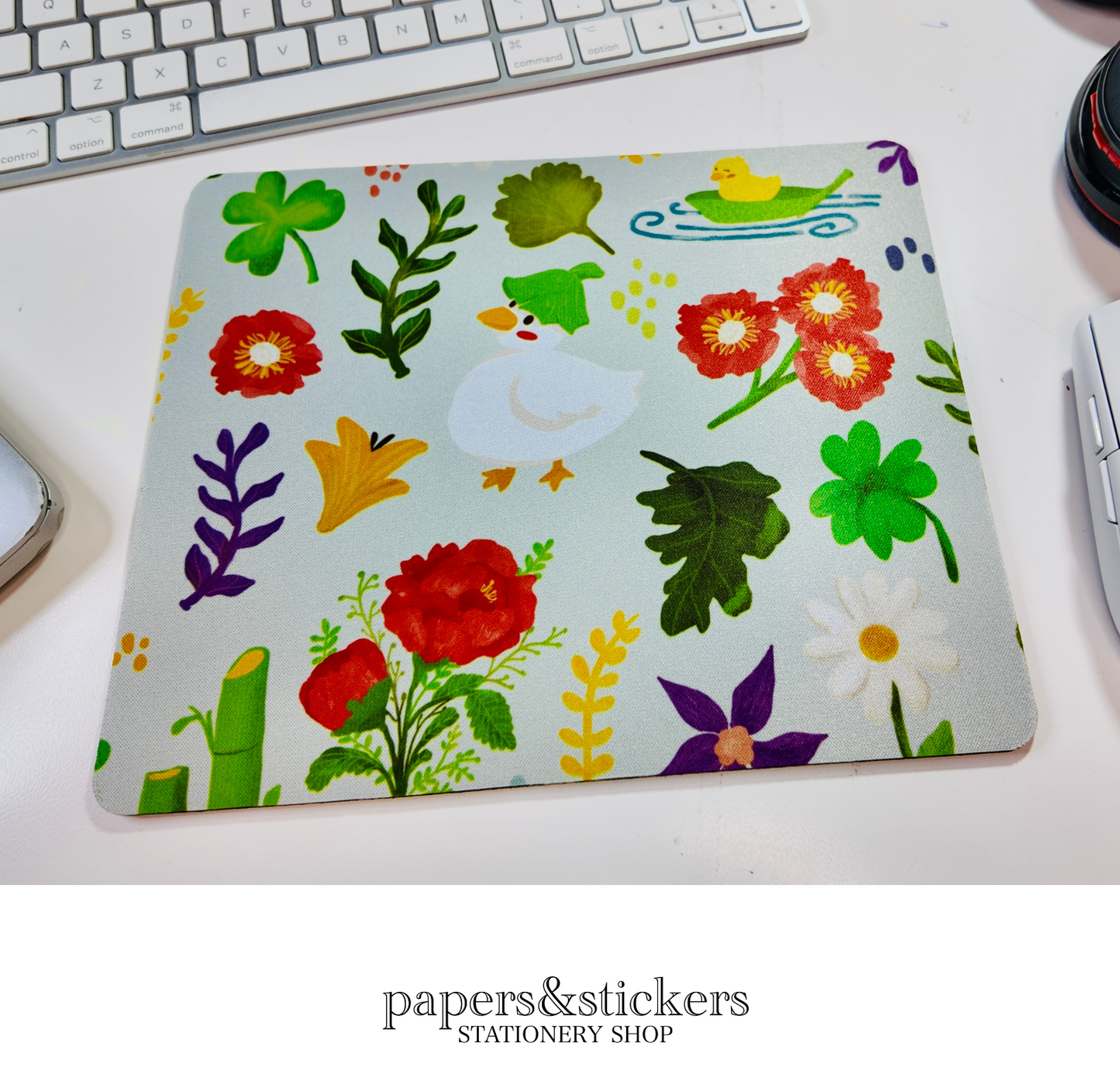 Mouse Pad Ducks in Spring - MPDS (Rectangular)